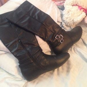 Black tall boots!