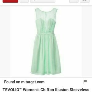 NWOT Tevolio Chiffon Illusion Sleeveless Dress