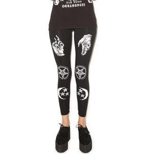Black craft cult grunge leggings