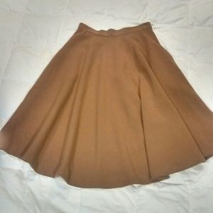 Tan A-line vintage style ModCloth autumn skirt