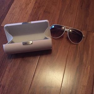 Jimmy Choo White Rhinestone Aviators