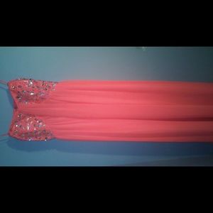Peach prom dress