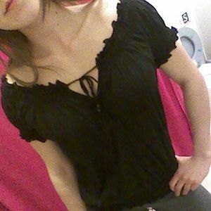 Off shoulder peasant shirt