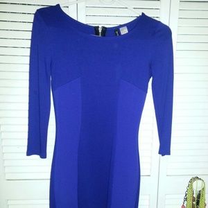 Royal blue bodycon dress