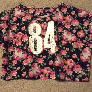 Floral Numbered Crop Top