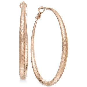 INC  Rose Gold-Tone Disco Hoop Earrings