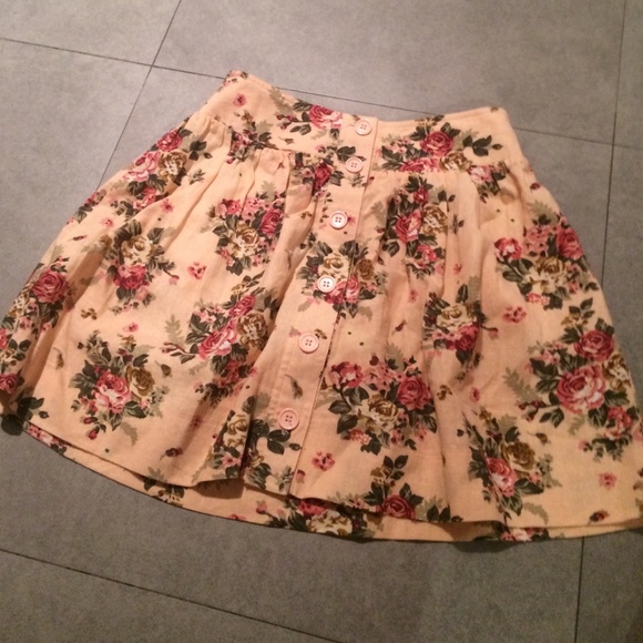 Cotton Floral high waist skirt 💐