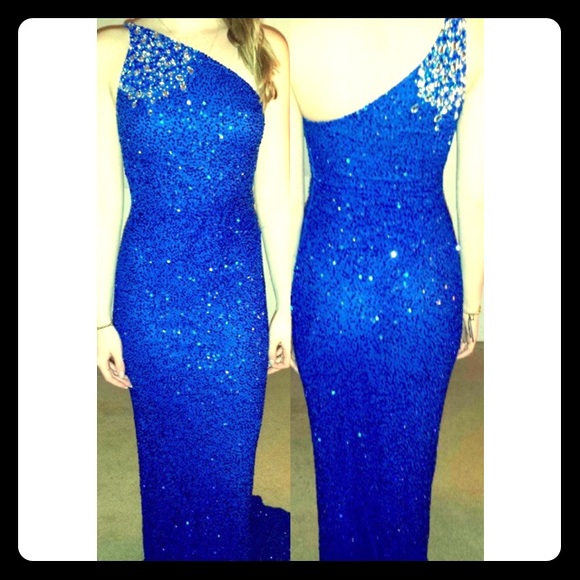 Royal blue prom dress
