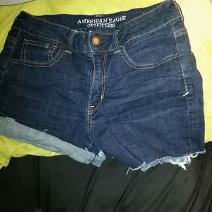 High waisted denim shorts