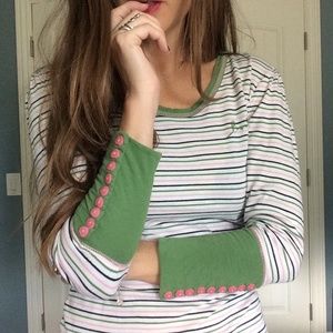Sound girl striped top