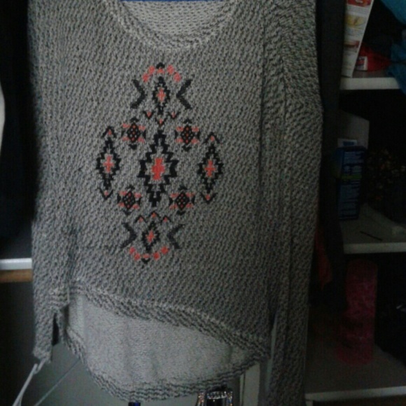 Knitted tribal sweater