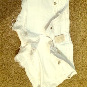 True religion white shorts