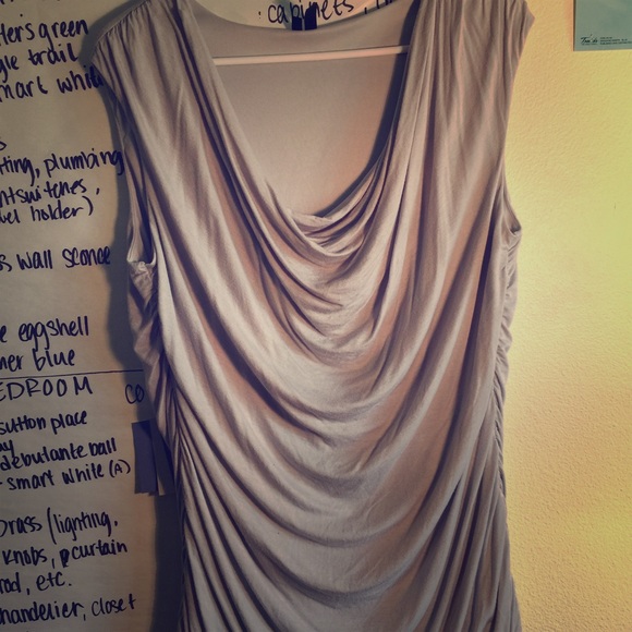 Silver Formal Ruched Blouse