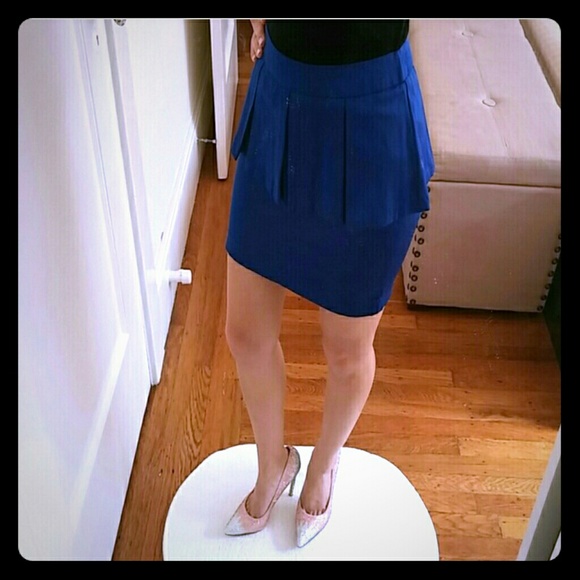 Charlotte Russe Dresses & Skirts - Cobalt Blue Peplum Skirt