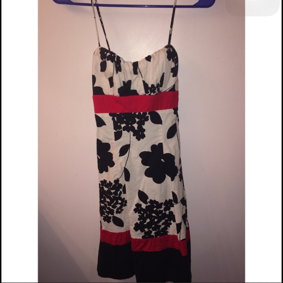 Black, White and Red Dress
