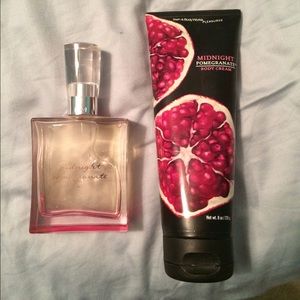 Midnight pomegranate perfume and lotion