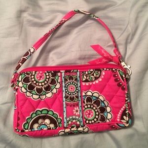 Vera Bradley pink cupcake wristlet
