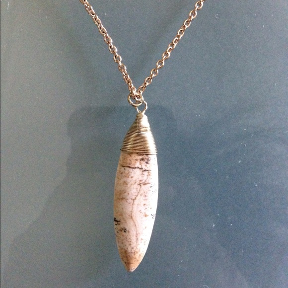 Wire-wrapped stone pendant ✨