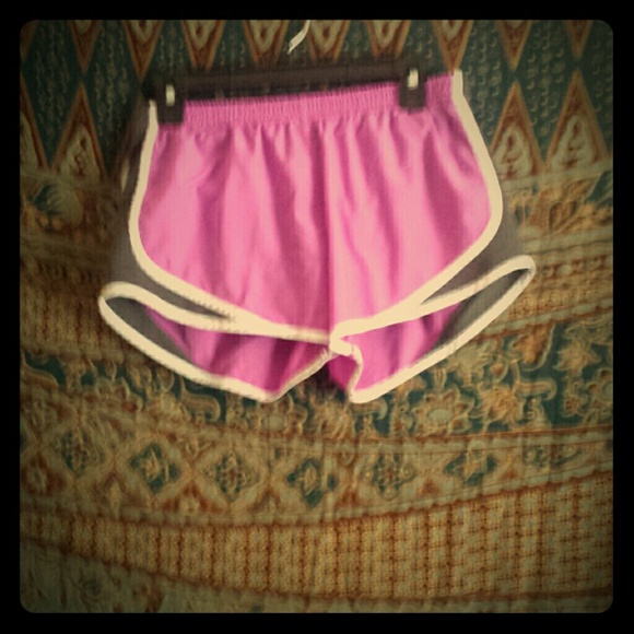 Pink and gray shorts