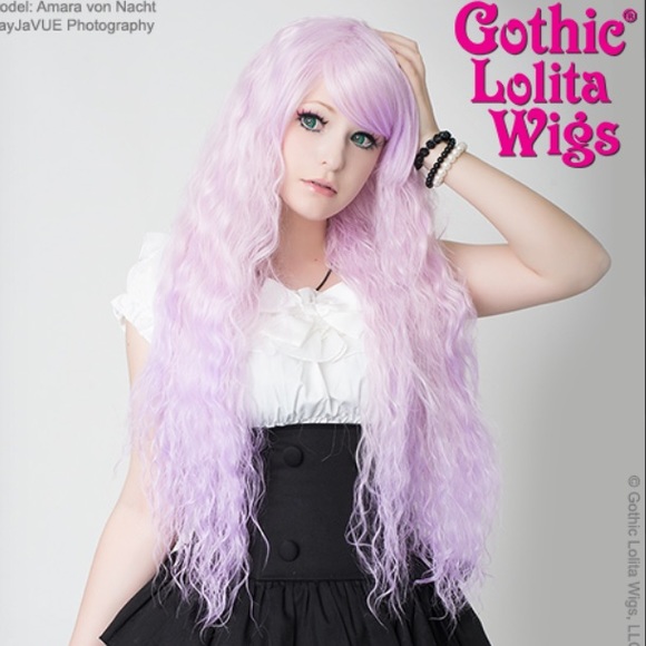 Gothic Lolita lavendar fade and light blue wigs