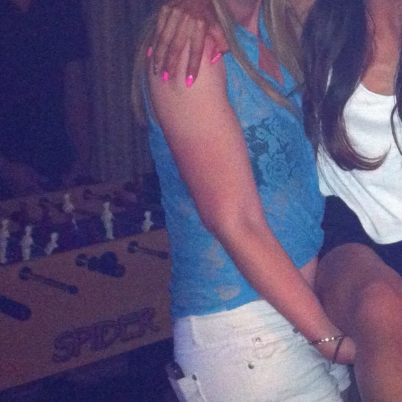 Blue lace top - Picture 3 of 4