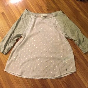 Abercrombie and Fitch Sheer Polka Dot Top