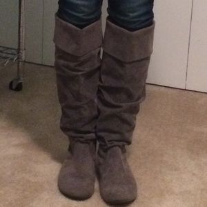 Target suede gray boots