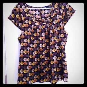 Very cute flowy Eloquii top w/metallic dots