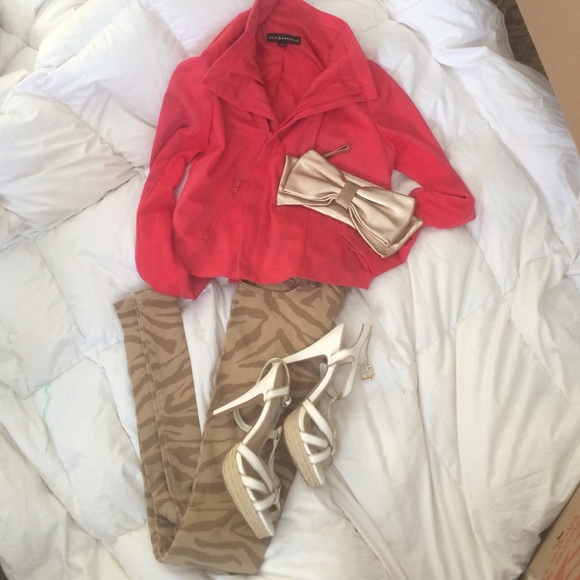 Tiger print slimming jeans
