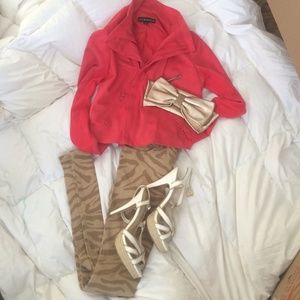 Tiger print slimming jeans