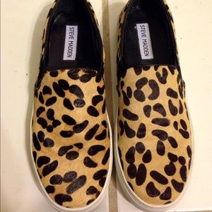 Steve Madden Leopard Calf Hair Slip-Ons