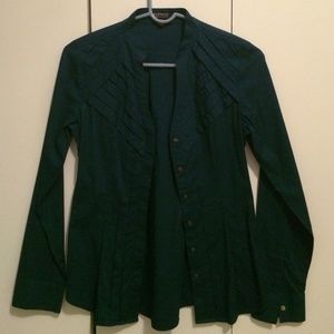 Express button down dark teal shirt