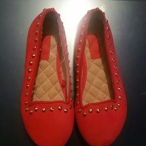 Zara girls ballet flats w/spikes