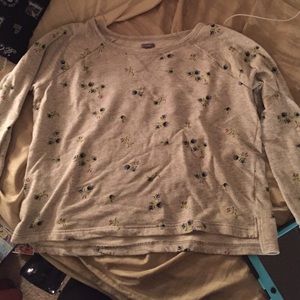 aerie floral sweater.