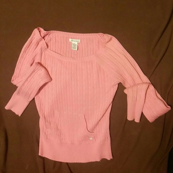 Scoop neck Aeropstale pink sweater