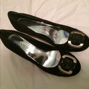 Franco Sarto black thick heels