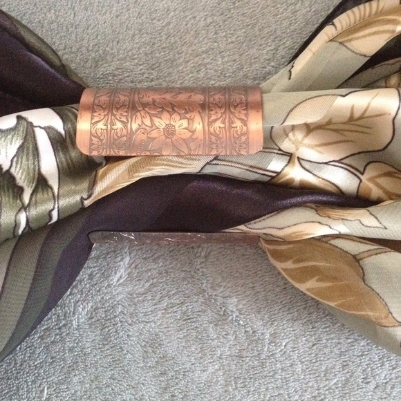 SOLD Pure Copper Niello Chunky Cuff Bracelet - Picture 2 of 3