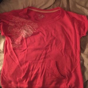 short sleeve sweatshirt.