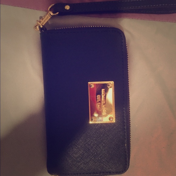 Michael Kors MK wallet / wristlet- dark navy blue