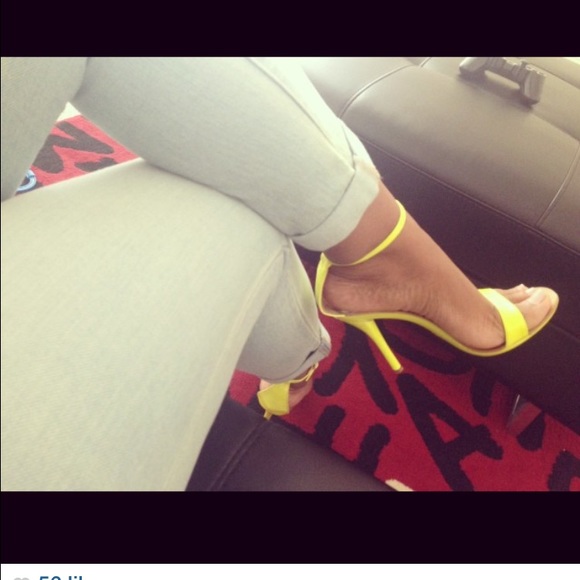 Heritage neon "strap" heels