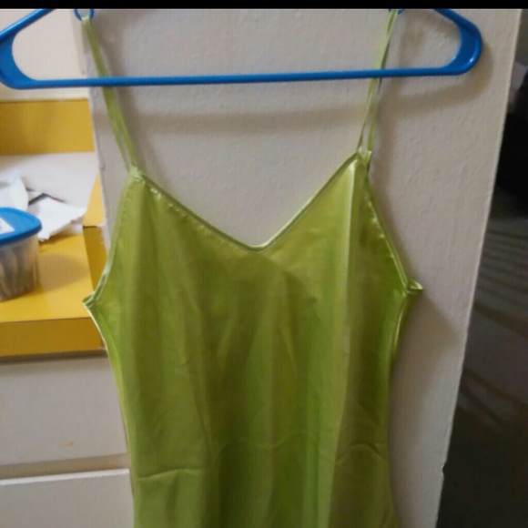 Lime green colored sexy gown xxl