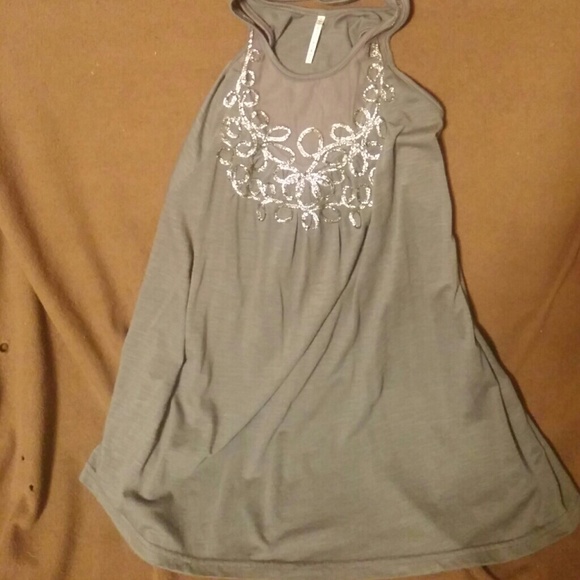 Grey, dressy A line tank