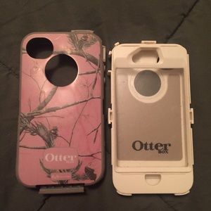 iPhone 4s pink real tree otter box