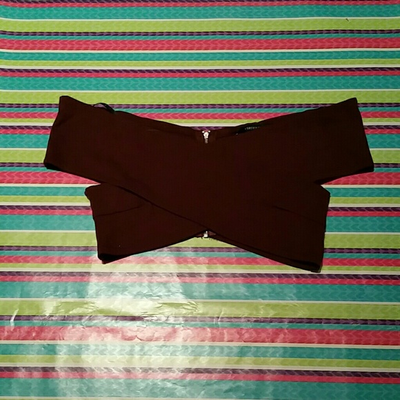 Burgundy crop top
