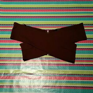 Burgundy crop top