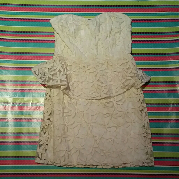 White peplum dress