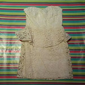 White peplum dress