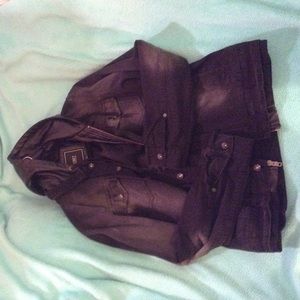 Black faded men's Jean jacket