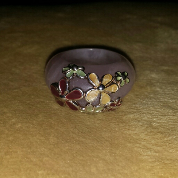 Marble fashion ring