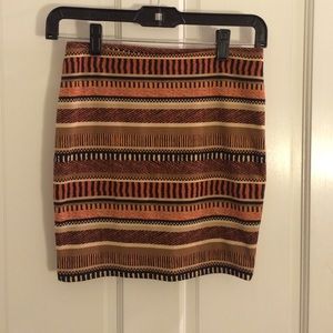 Striped Animal print tube skirt